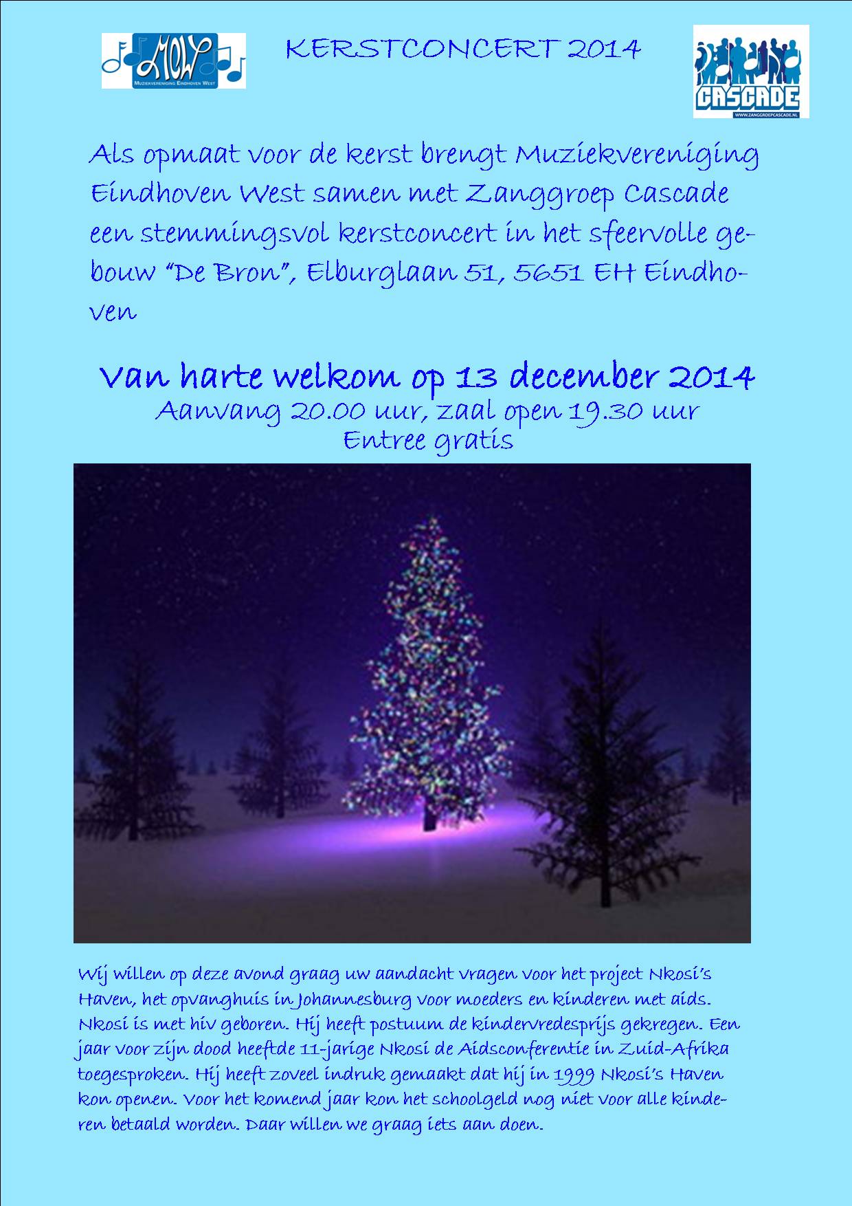 uitnodiging kerstconcert 2014